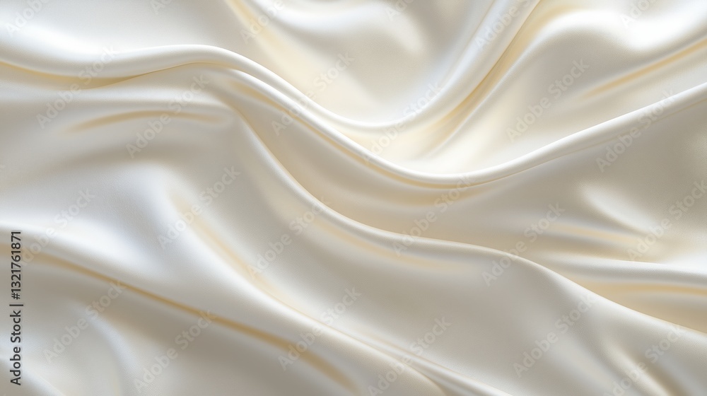 Obraz premium Cream silk satin fabric abstract background.AI Generative.