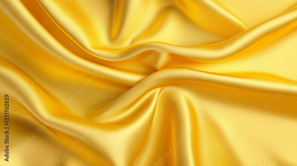 Fototapeta premium Golden silk satin fabric abstract background.AI Generative.