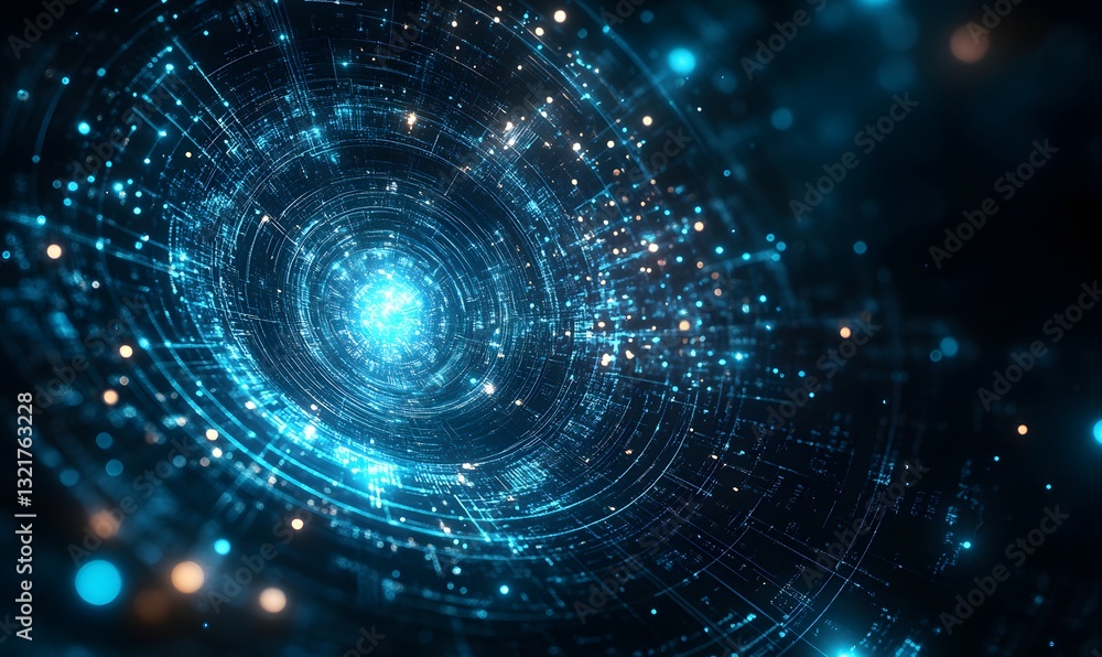Obraz premium futuristic digital abstract.