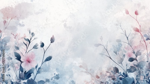 Delicate floral watercolor painting