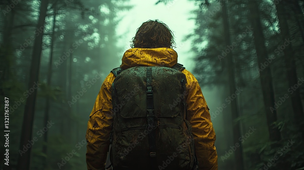 Obraz premium A tranquil forest scene featuring towering redwoods surrounded by lush greenery.