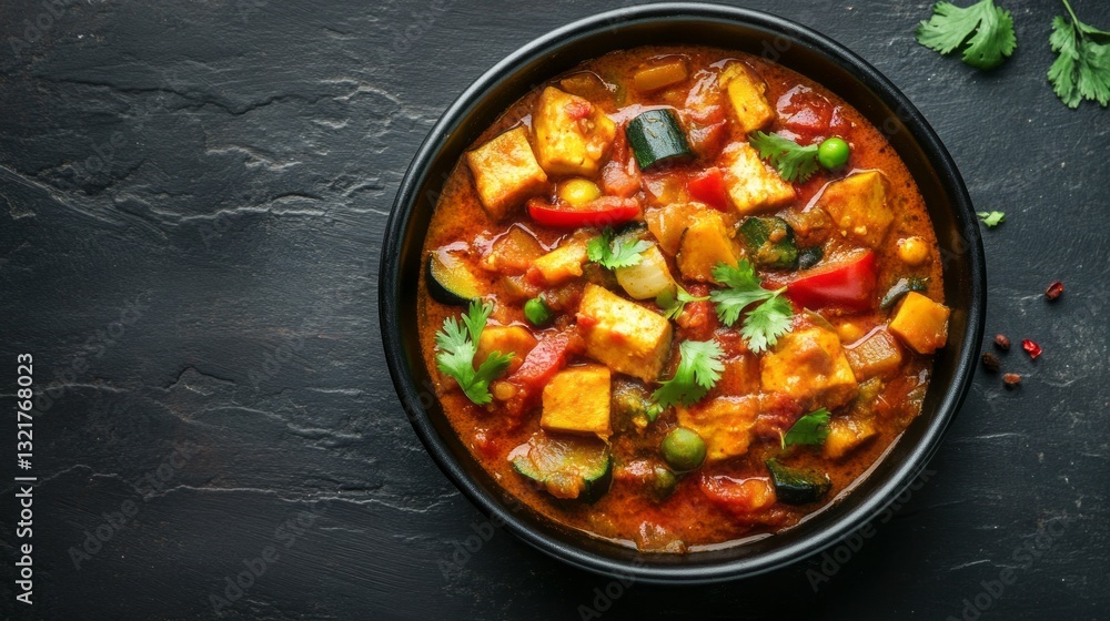custom made wallpaper toronto digitalA beautiful black bowl holds a hearty serving of Veg Kolhapuri, brimming with colorful vegetables and aromatic spices