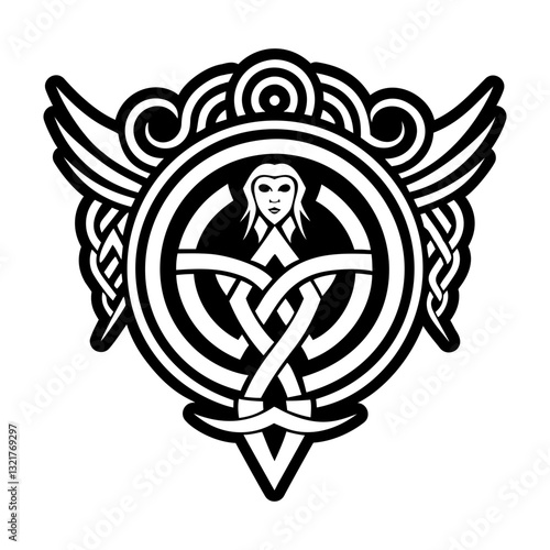 A glyph style icon of eris goddess symbol