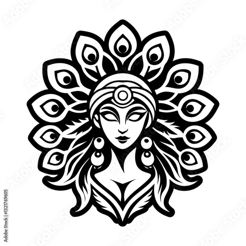 Hera peacock icon in filled style