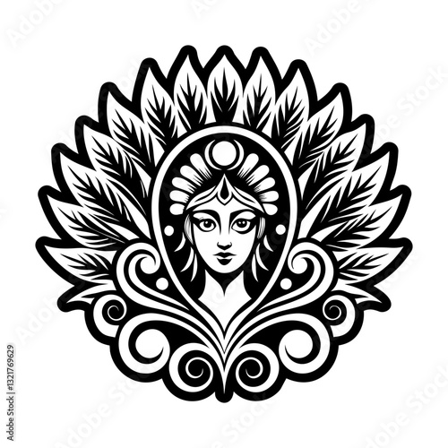 Hera goddess symbol icon in solid style