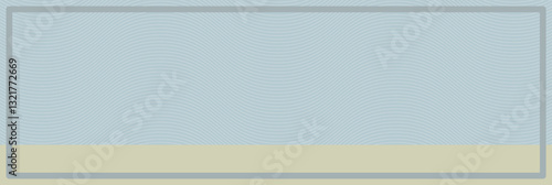 Blank template with pattern and watermark lines, subtle voucher pattern, authorization banknote classic document, legal award institution, protection official blank, vector illustration