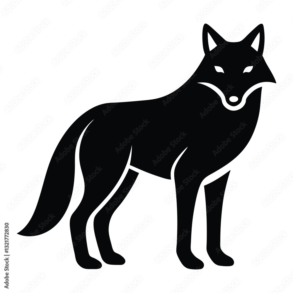 wolf simple icon silhouette vector wolf simple icon silhouette vector