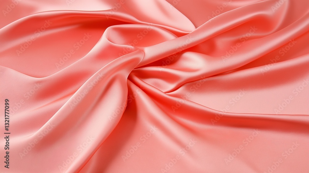 Obraz premium Pink silk satin fabric abstract background.AI Generative.