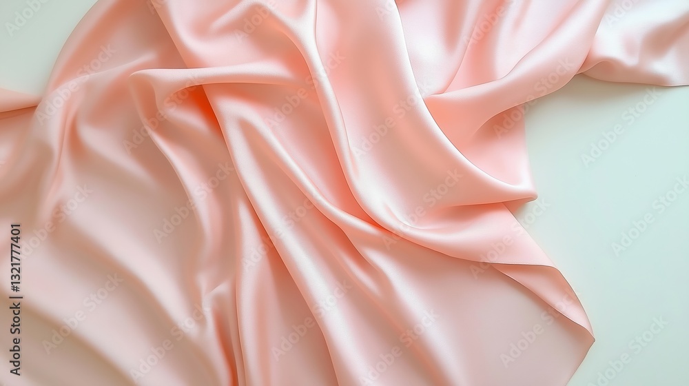 Obraz premium Pink silk satin fabric abstract background.AI Generative.