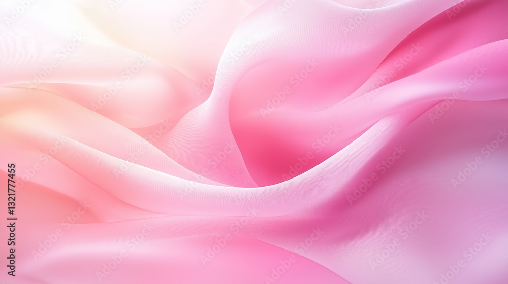 Pink silk satin fabric abstract background.AI Generative.