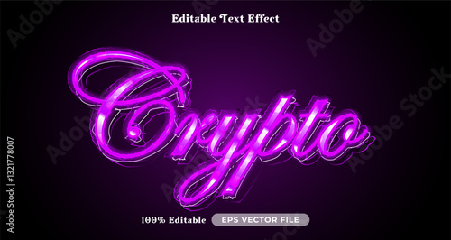 Crypto - Editable Text Effect, Font Style