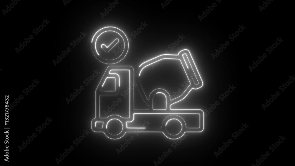 Glowing neon mixing icon isolated on black background. HD Video motion graphic animation Glowing neon mixing icon isolated on black background. HD Video motion graphic animation