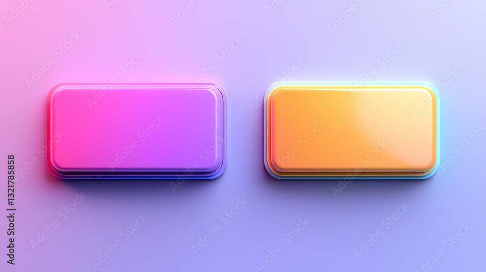 Vibrant yellow button with soft edges on a mixed gradient background, adding a touch of modernity and vibrancy to user interfaces Vibrant yellow button with soft edges on a mixed gradient background, adding a touch of modernity and vibrancy to user interfaces