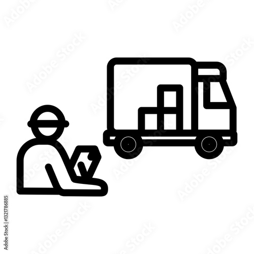 Packing List to check received material vector icon illustration concept
