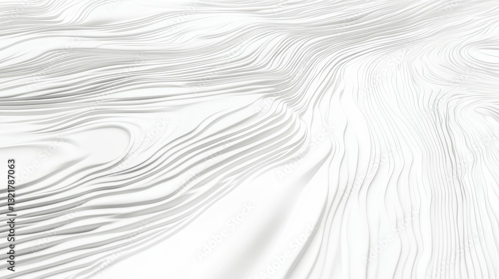 Obraz premium Stunning Abstract White Wavy Lines Design