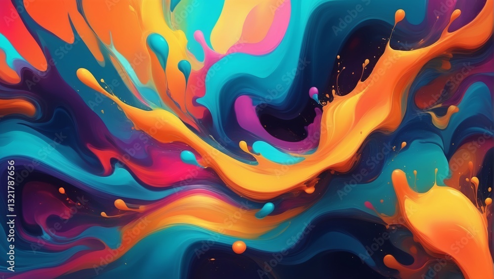 Abstract blue and orange texture background - Vibrant abstract background