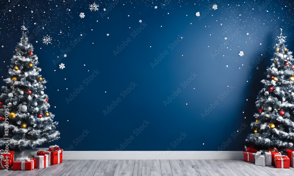 Christmas and New Year holidays background