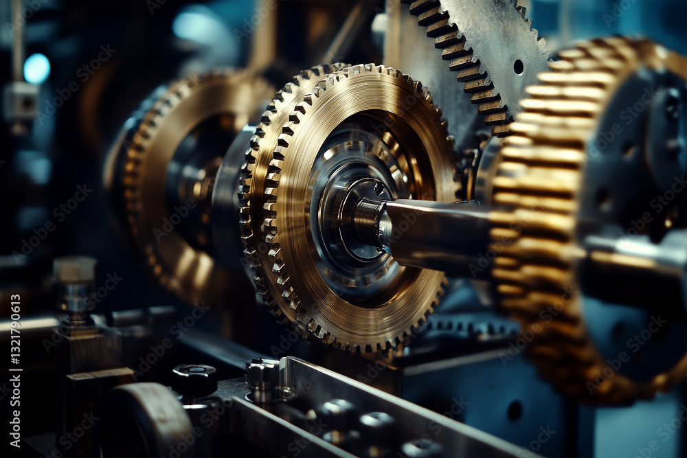 A machine with the gears industrial machinery A machine with the gears industrial machinery