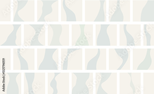 Tile design in soft pastel shades and minimalist style [Vector]