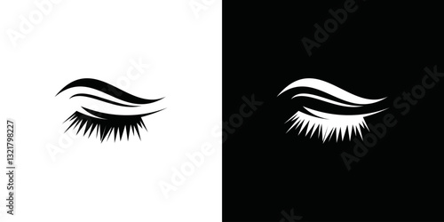 simple eyelash logo vector .1