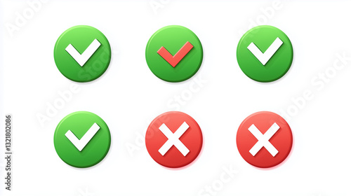 tick and Cross sign elements. vector buttons for vote, election choice, check marks, approval signs design. Red X and green OK symbol icons check boxes. Check list marks, choice options, survey signs. Free Download tick and Cross sign elements. vector buttons for vote, election choice, check marks, approval signs design. Red X and green OK symbol icons check boxes. Check list marks, choice options, survey signs. - GFXLoad