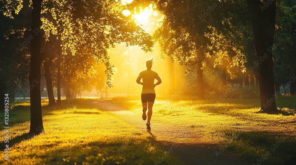 Runner in sunlit park (1) Runner in sunlit park (1)