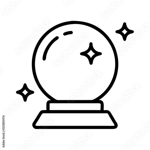 crystal ball Line Icon
