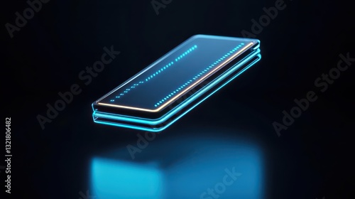 Wallpaper Mural Floating digital wallet integrating online and offline payments, sleek and futuristic Torontodigital.ca