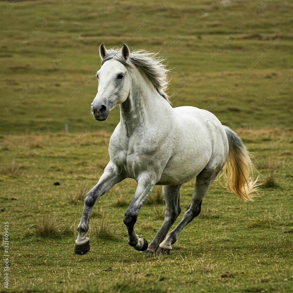 Fototapeta premium Magnifique cheval ressemblant à gris poil, le cheval de Gandalf