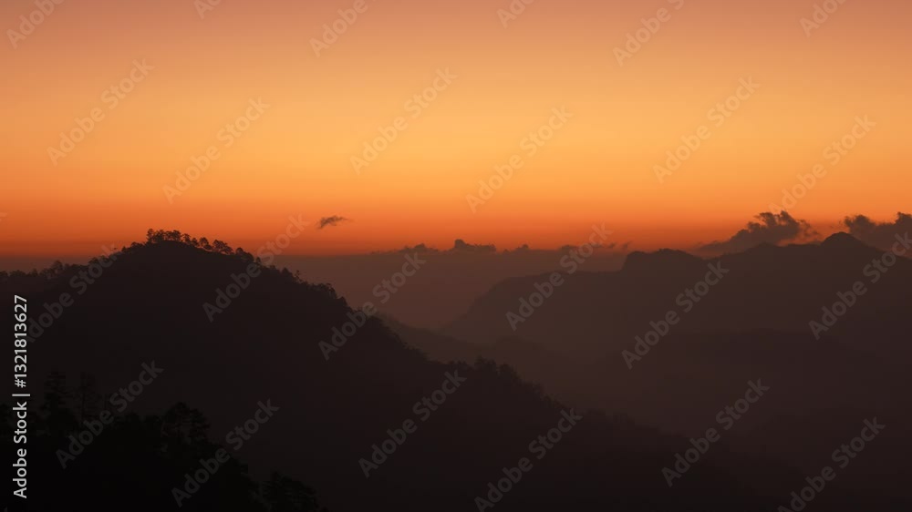 4k video, drone flies over forested mountains at sunrise 4k video, drone flies over forested mountains at sunrise