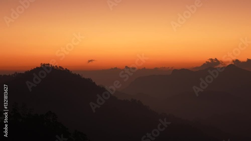 Wallpaper Mural 4k video, drone flies over forested mountains at sunrise	 Torontodigital.ca