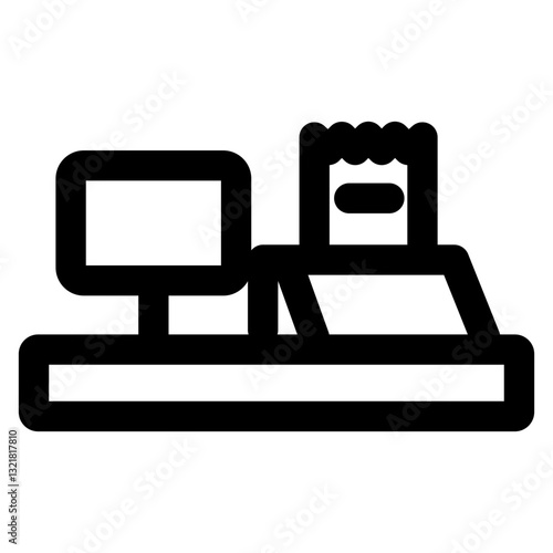 Cashier machine icon