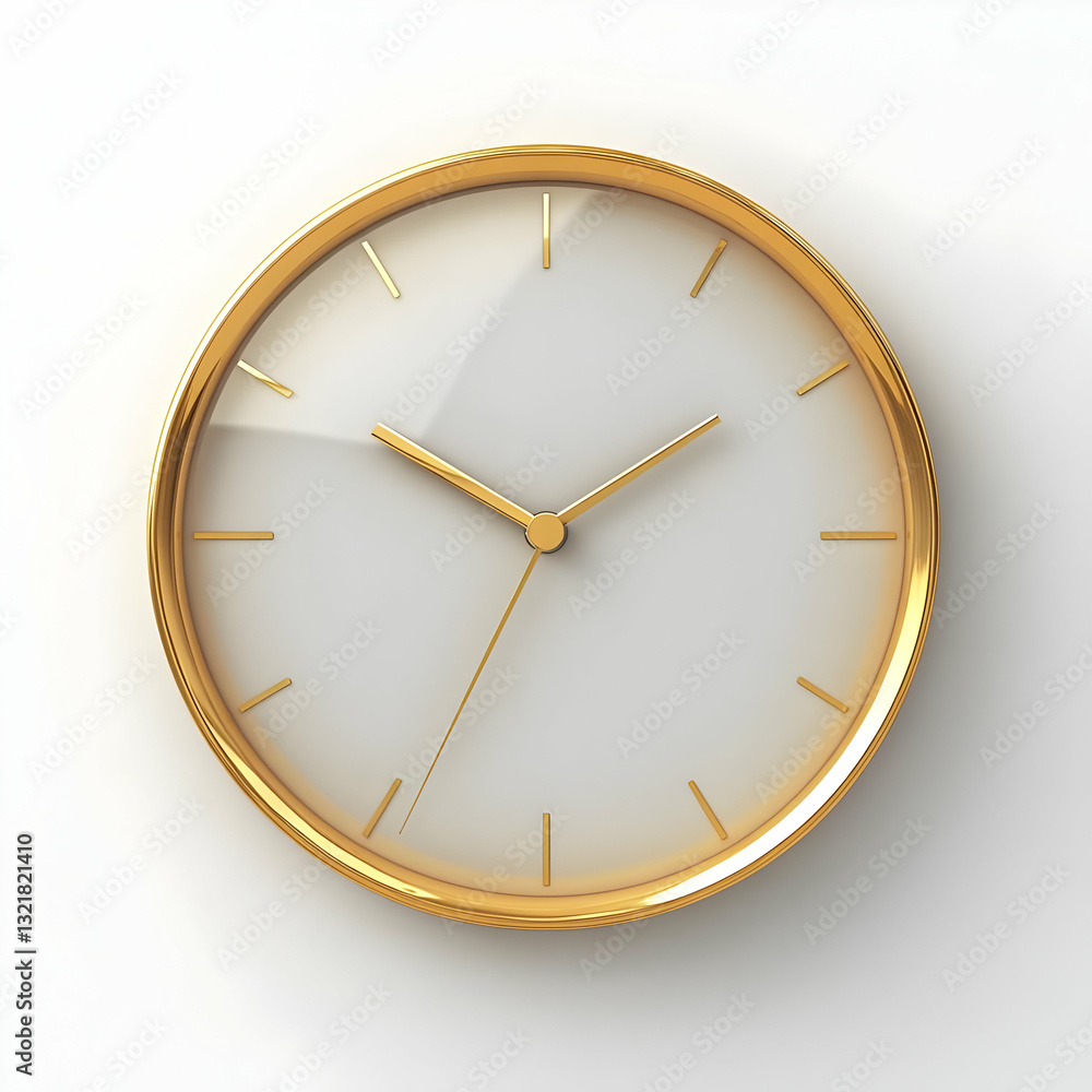 Elegant gold clock featuring a minimalist design, perfect for home decor or office settings. A stylish addition to any space. Elegant gold clock featuring a minimalist design, perfect for home decor or office settings. A stylish addition to any space.