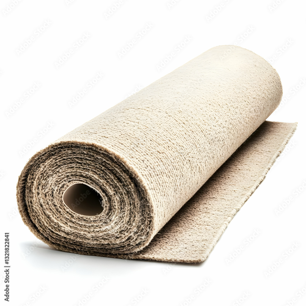 Natural woven fabric rolled up, perfect for eco-friendly design and sustainable living projects. Natural woven fabric rolled up, perfect for eco-friendly design and sustainable living projects.