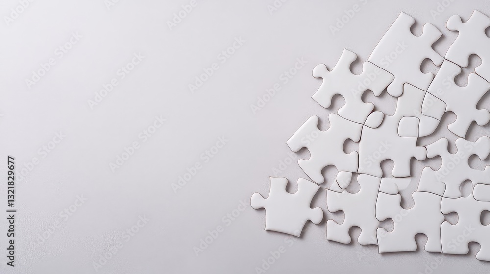 Minimalist financial concept showing microloans as small puzzle pieces forming a complete picture Minimalist financial concept showing microloans as small puzzle pieces forming a complete picture