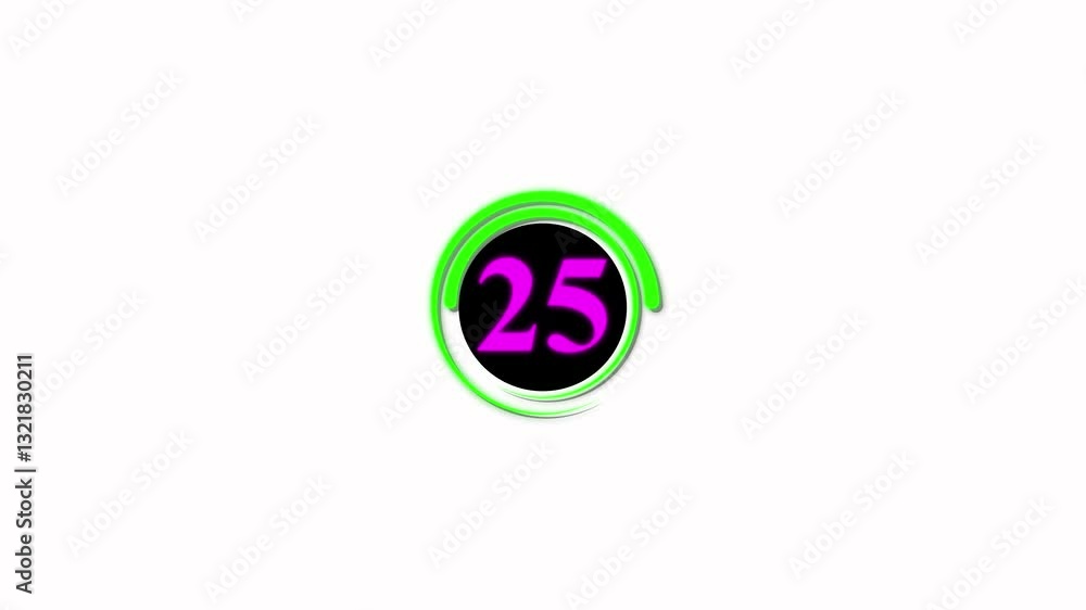 Countdown animation from 30 to 0 second. On transparent background with alpha channel. Hollywood movie countdown going from 30 to 0 Countdown animation from 30 to 0 second. On transparent background with alpha channel. Hollywood movie countdown going from 30 to 0