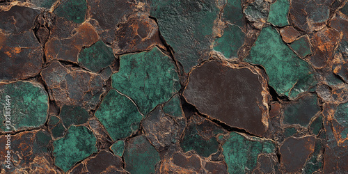Rust Patina Texture - A blend of oxidized metals in b