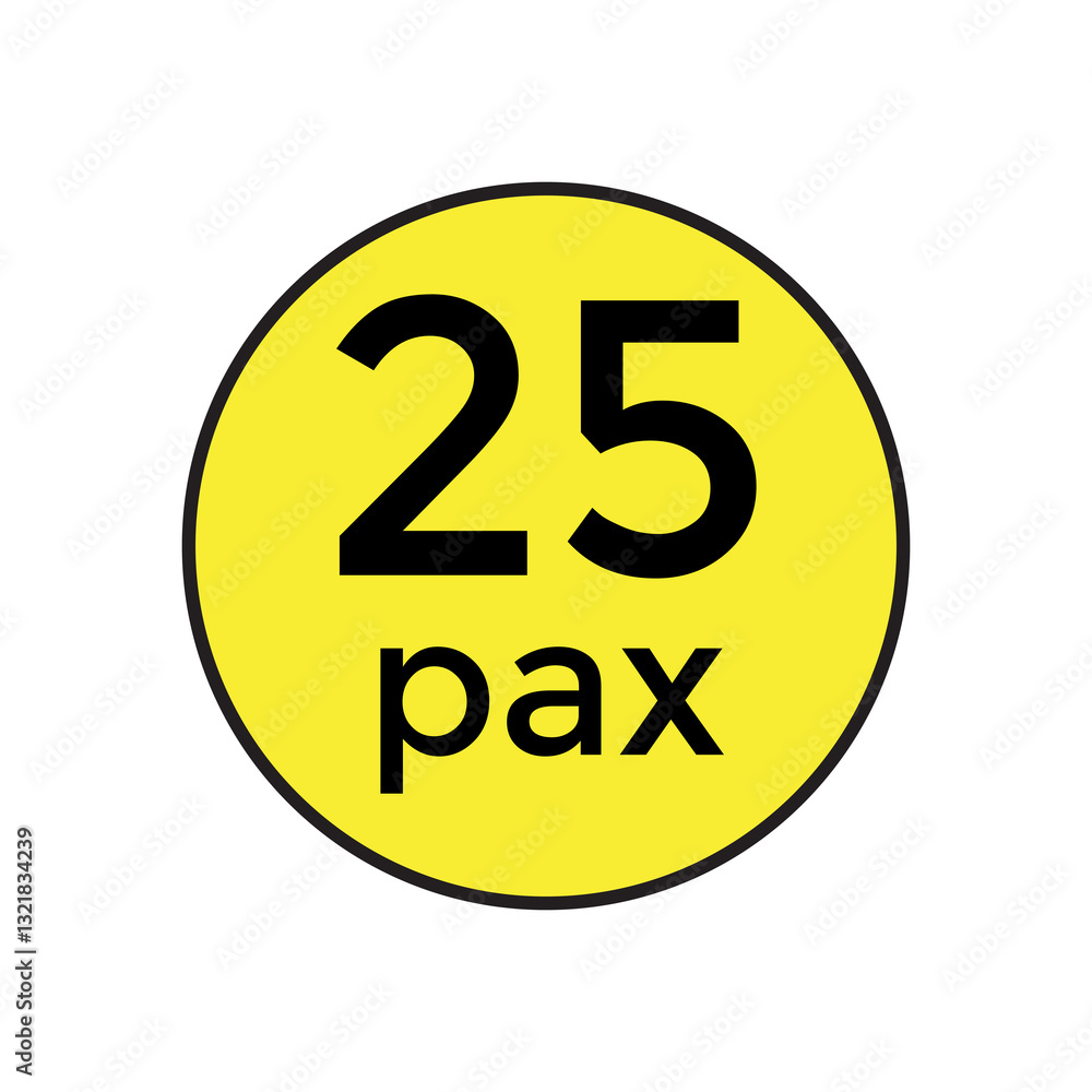 25 pax sticker for commercial vehicles vector illustration 25 pax sticker for commercial vehicles vector illustration