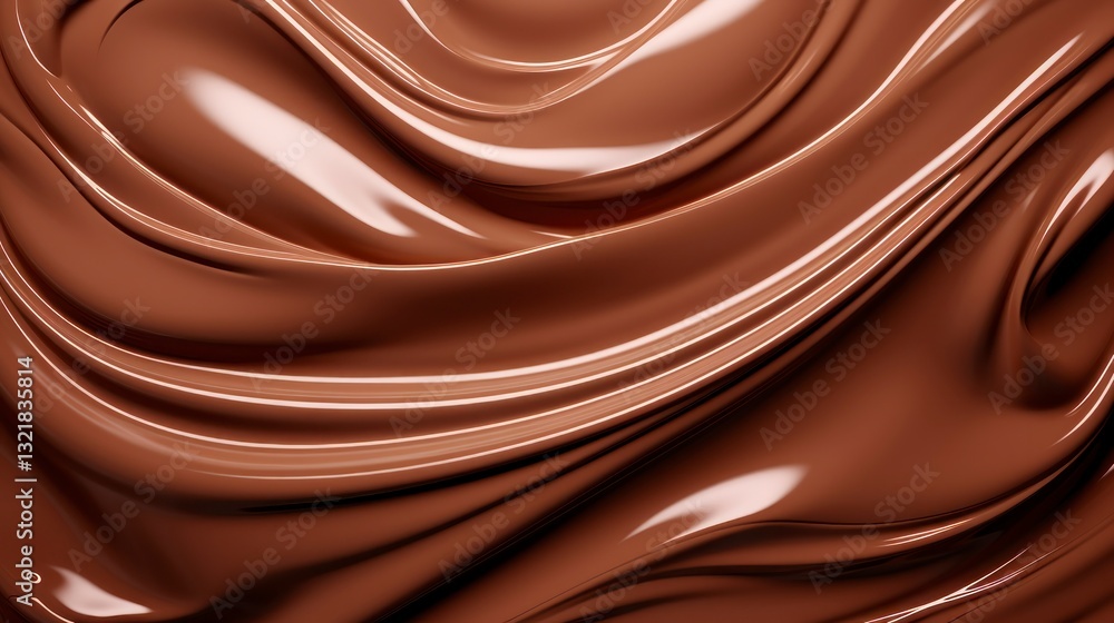 Naklejka premium Melted chocolate background close up