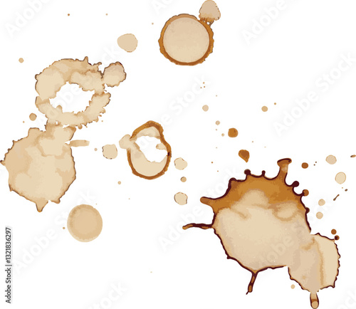 vector illustration of an illustration of a splash of coffee