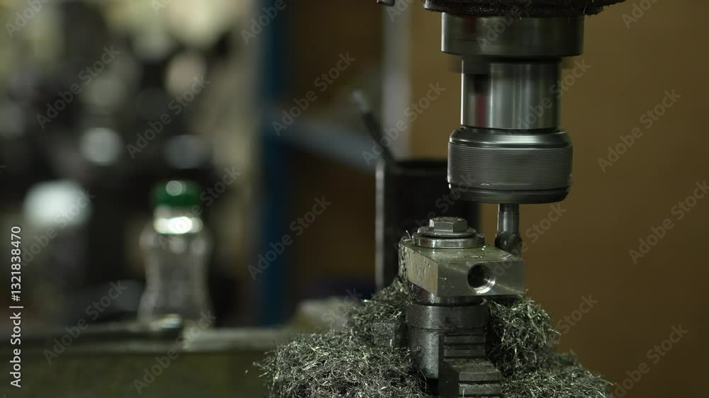 VDO 4K Lathe is working on turning metal parts for industrial use. VDO 4K Lathe is working on turning metal parts for industrial use.