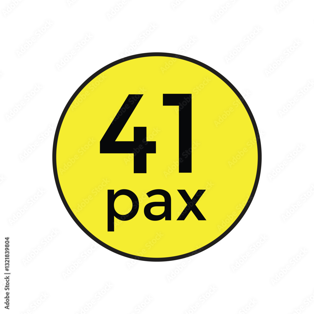 Fototapeta premium 41 pax sticker for commercial vehicles vector illustration