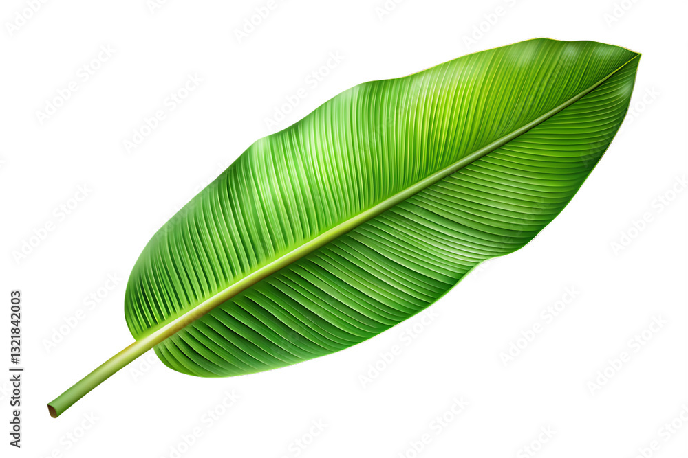 green banana leaf isolated on transparent background ( green banana leaf isolated on transparent background (