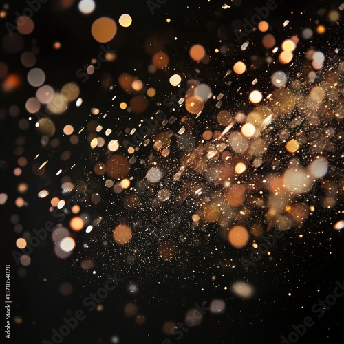 Random-sized sparkles spread across a black background, creating a shimmering effect