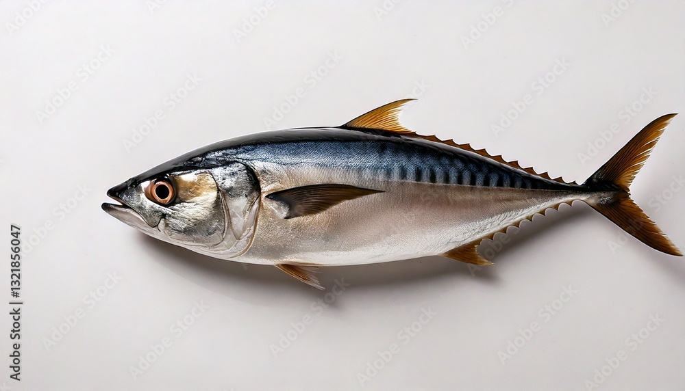 Naklejka premium Photo of tuna fish with plain white background