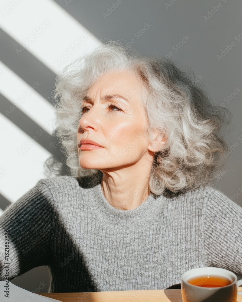 Silver-Haired Elegance Mindful Aging and Contemporary Wellness Portrait - Empowered Senior Lifestyle in Soft Minimalist Aesthetic Silver-Haired Elegance Mindful Aging and Contemporary Wellness Portrait - Empowered Senior Lifestyle in Soft Minimalist Aesthetic