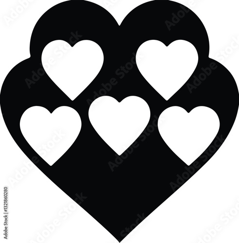 Hearts icon design illustrator 