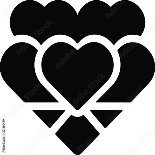 Hearts vector icon design illustrator 