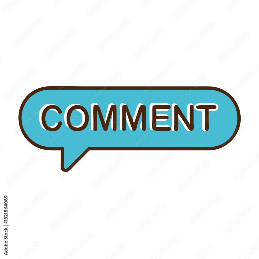 Comment icon in speech bubble, communication concept Comment icon in speech bubble, communication concept