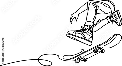 vector illustration of a skateboarder